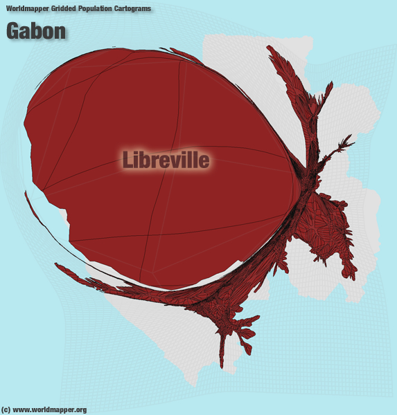 Gabun Bevölkerung Verteilung